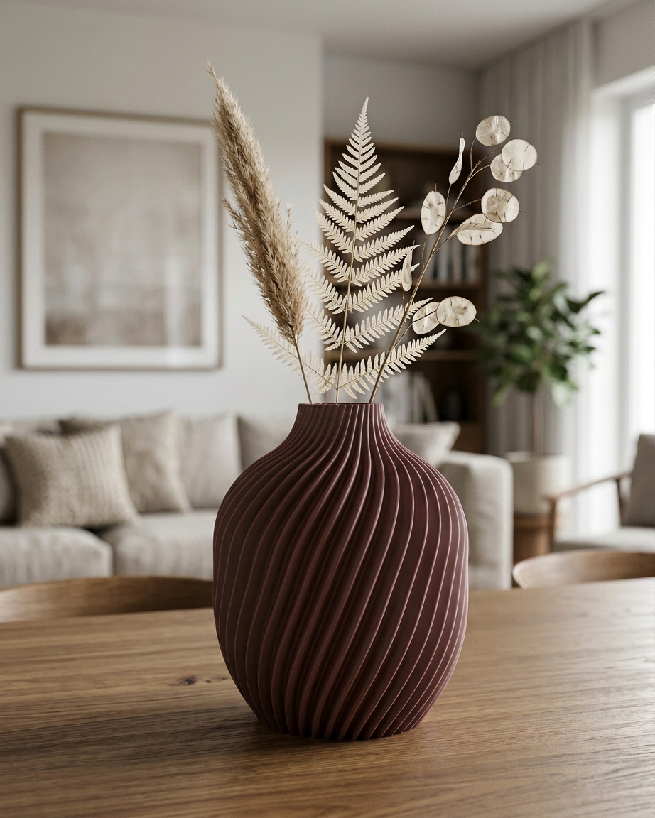 Moderne Vase beige